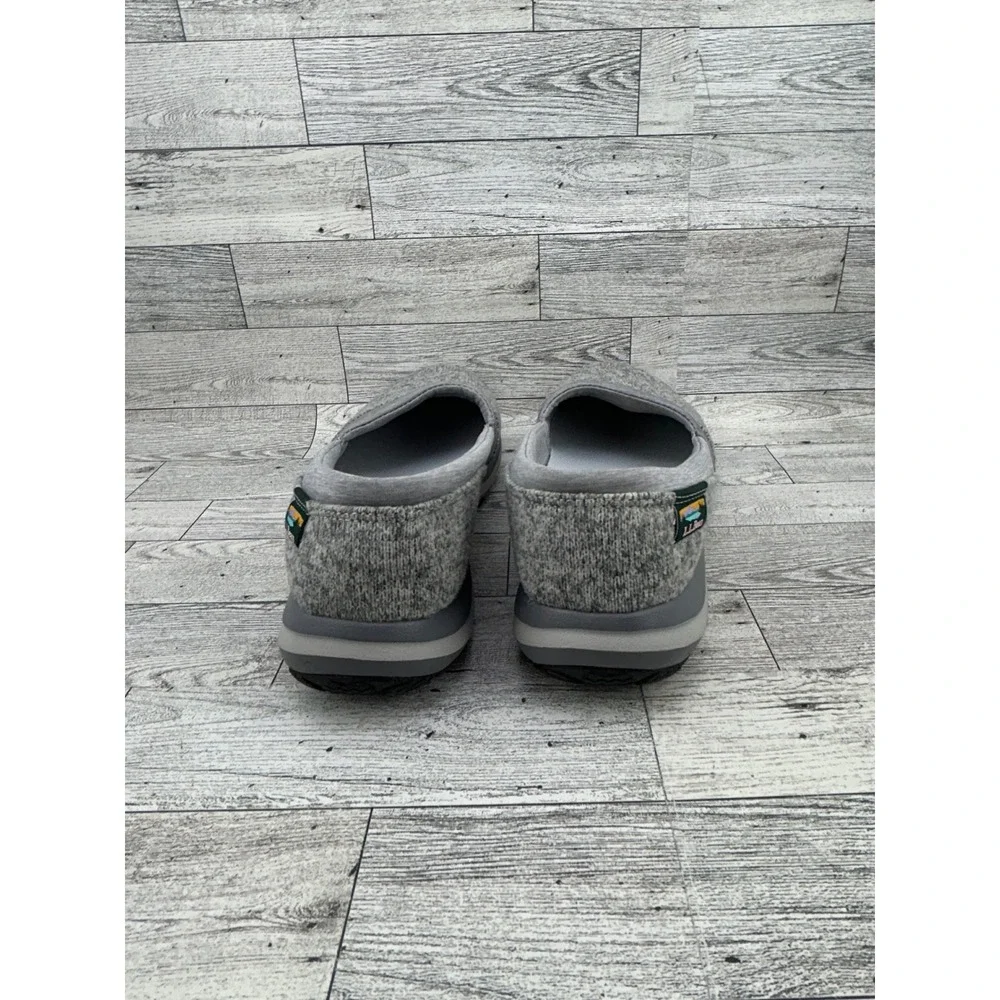 LL Bean Womens Everyday Slip-On Shoes Gray Knit Loafers 503514‎ Size 9 Medium